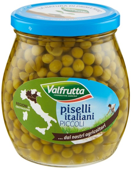 PISELLI PICCOLI VALFRUTTA VETRO GR.580            