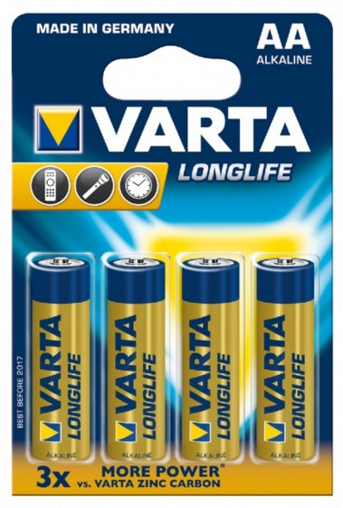 VARTA BATTERIE STILO AA LONGLIFE X4               