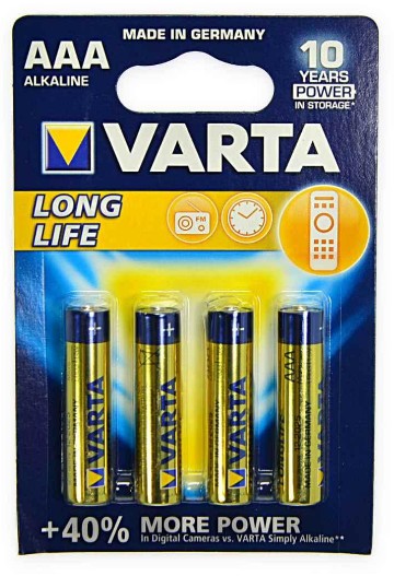 VARTA BATTERIE MINISTILO AAA LONGLIFE X4          