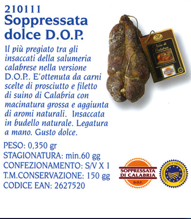 SOPPRESSATA DOP DOLCE S.VINCENZO AL KG.           