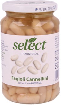 FAGIOLI SELECT CANNELLINI GR.360 VETRO            