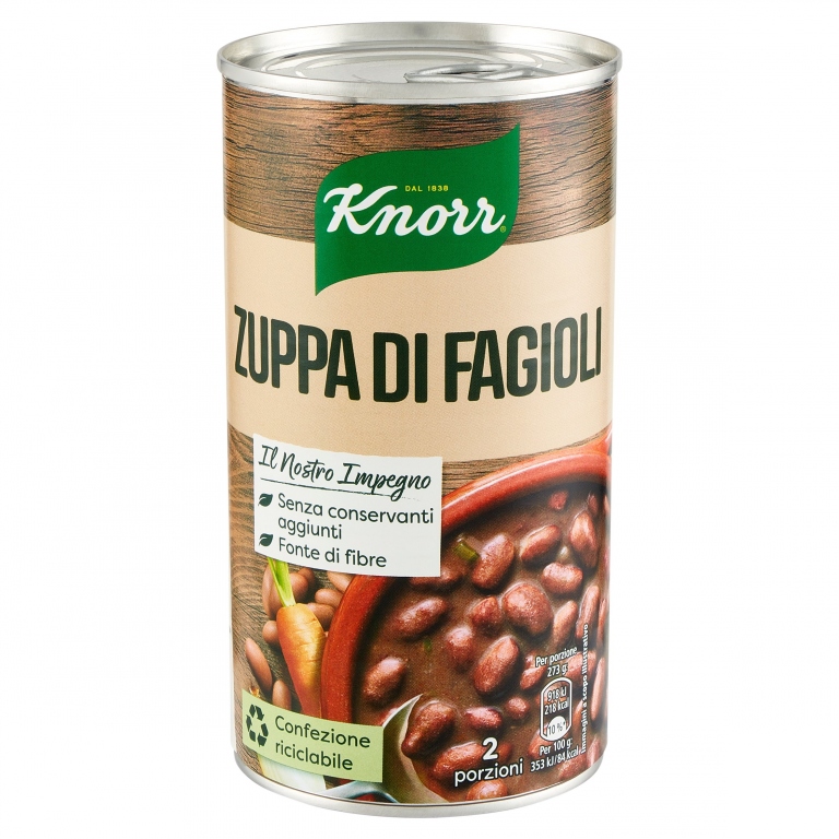 KNORR ZUPPA FAGIOLI GR.500 LATTINA                