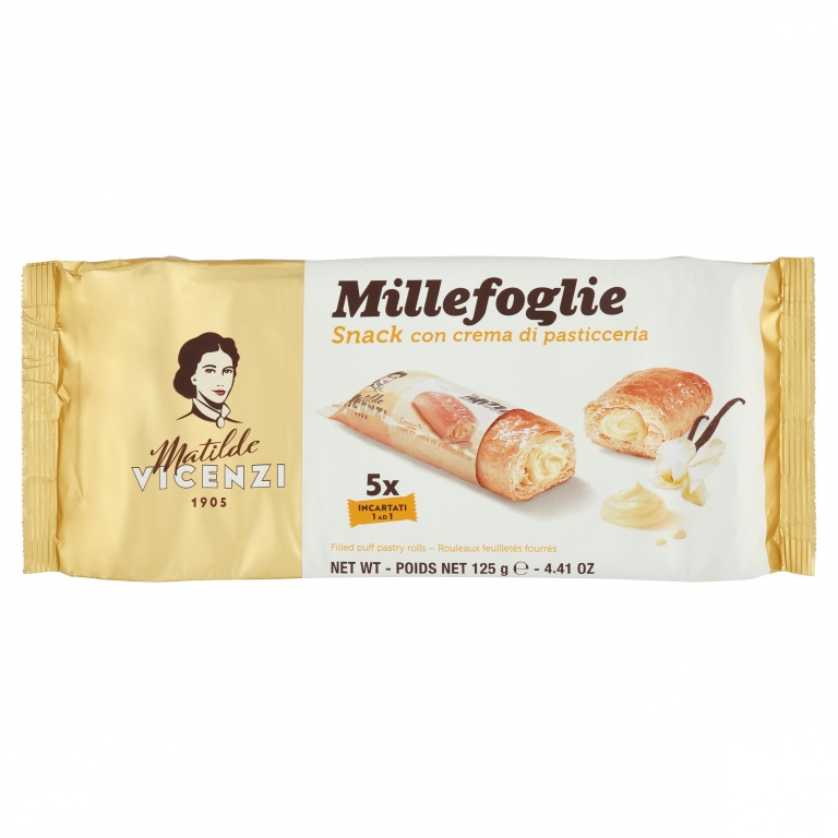MILLEFOGLIE VICENZI SNACK CREMA PAST.GR125        