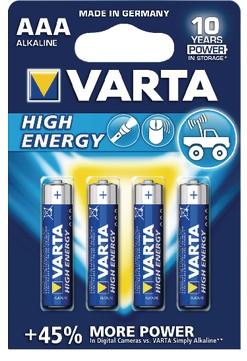 VARTA BATTERIE MINISTILO AAA LONGLIFE POWER X4    