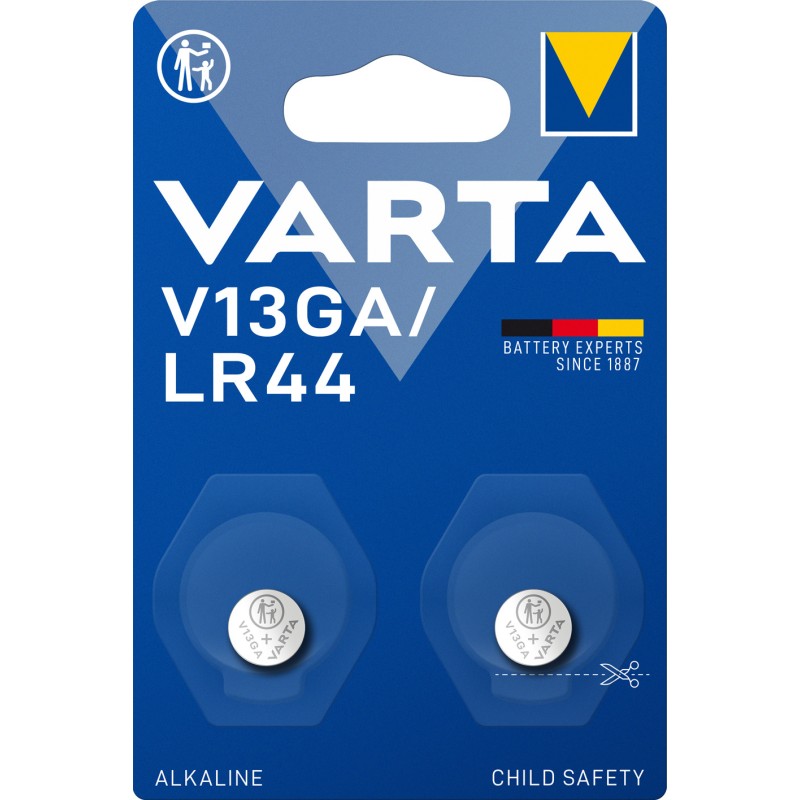 VARTA BATTERIE ALCALINE V 13GA LR44 PZ.2          