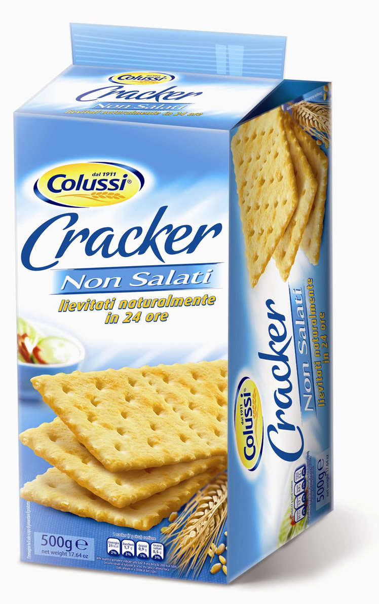 CRACKERS COLUSSI NON SALATI GR.500                