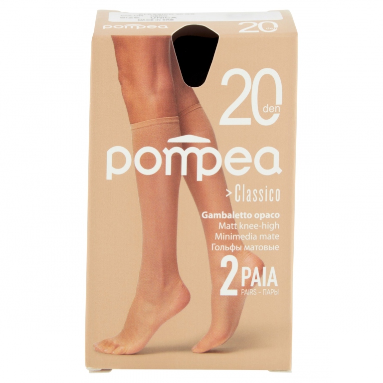POMPEA GAMBALETTO CLASSICO 20X2 T.UNICA NERO      