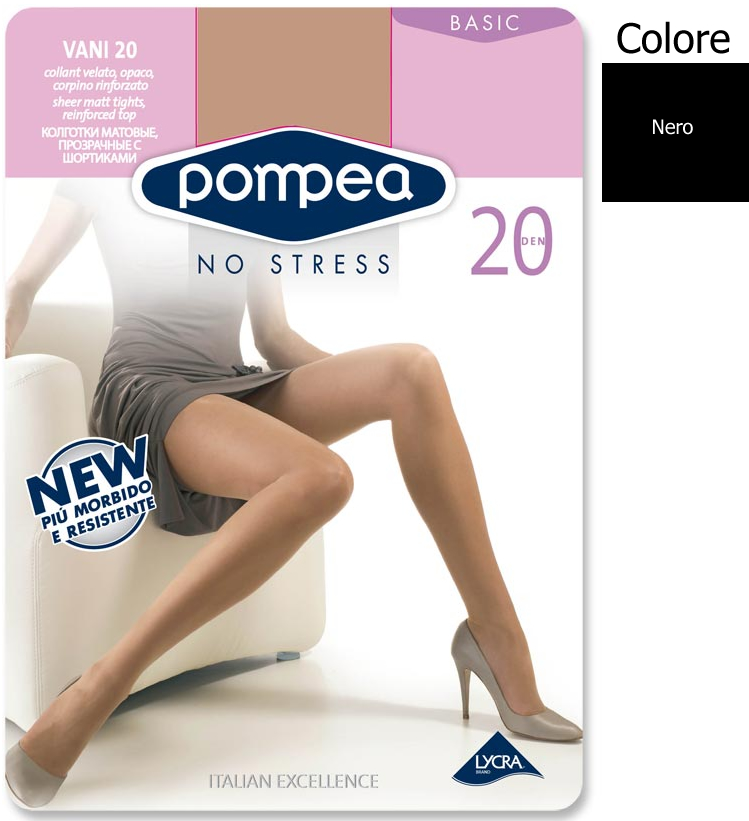 POMPEA COLLANT CLASSICO 20 XL NERO                