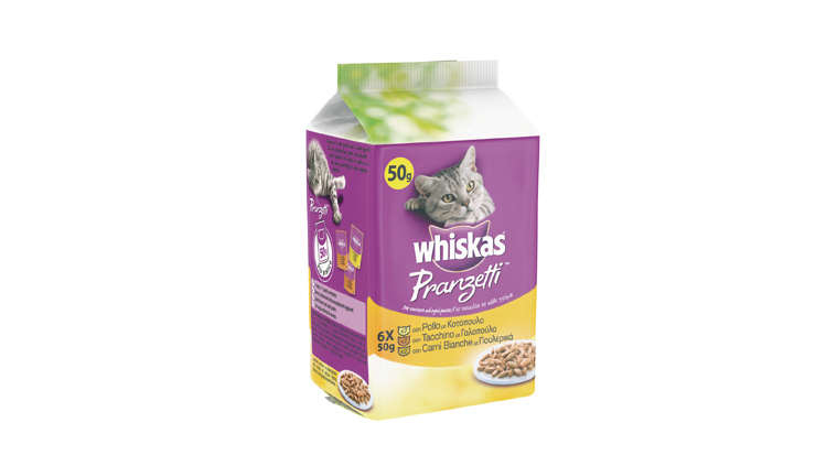 WHISKAS PRANZETTI CARNI B.CHE IN SALSA 1+ 50GR.X6 