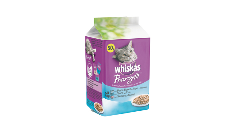 WHISKAS PRANZETTI PESCE IN SALSA 1+ 50GR.X6       