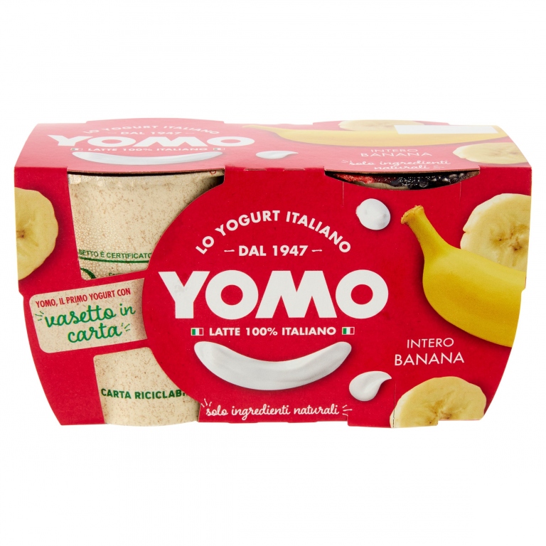 YOGURT YOMO 100% NATURALE BANANA GR.125X2 INTERO  
