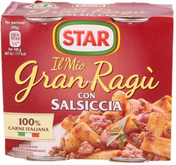 STAR GRAN RAGU' SALSICCIA GR180X2                 