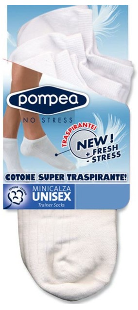 POMPEA MINICALZA COTONE LUI X3 BIANCO 43/46 L/XL  