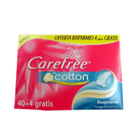 ASS.CAREFREE SALVASLIP PZ.40+4 RESPIRANTE COTTON  