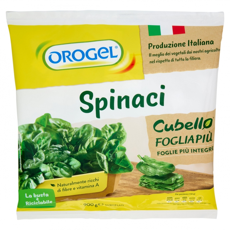 OROGEL SPINACI FOGLIA PIU'GR.900                  