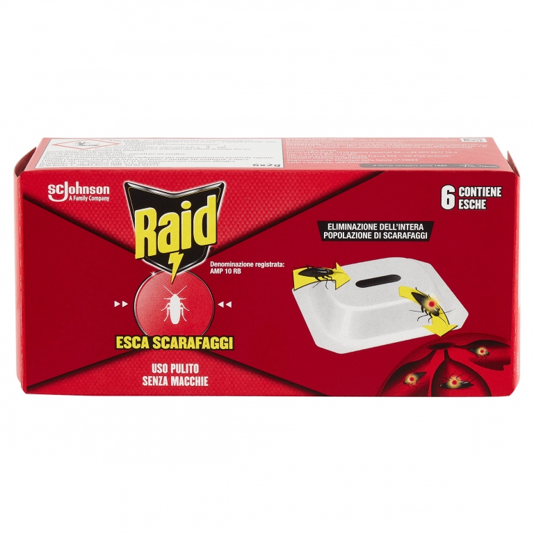 RAID ESCA SCARAFAGGI 6 PEZZI                      