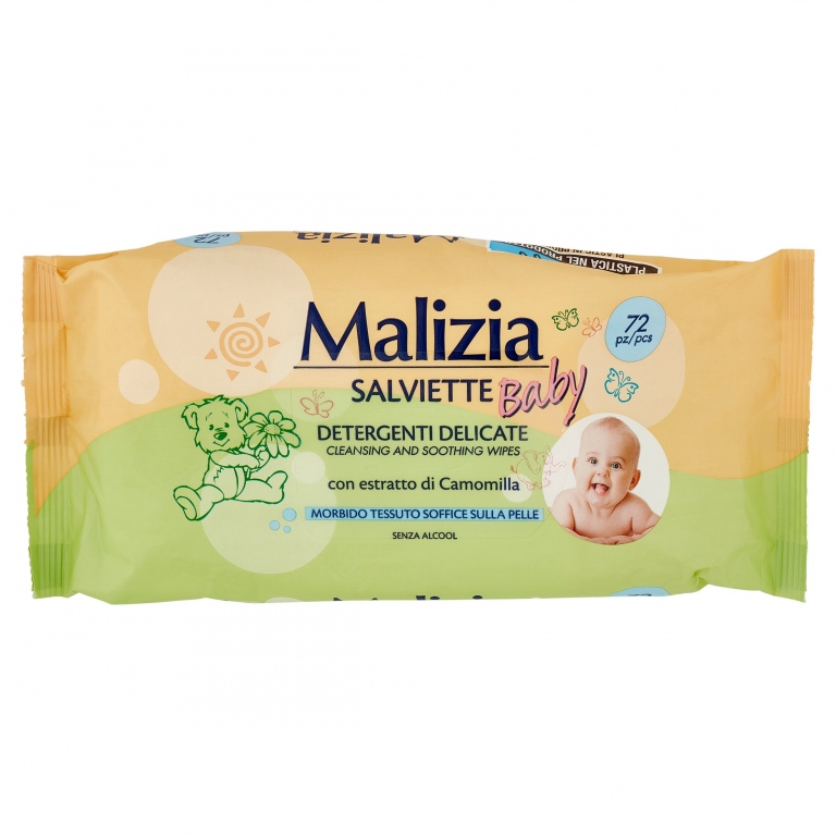 SALVIETTE BABY MALIZIA DELICATE PZ. 72            