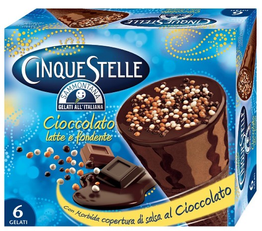 SAMMONTANA 6 CONO CINQUE STELLE CIOCCOLATO G360   