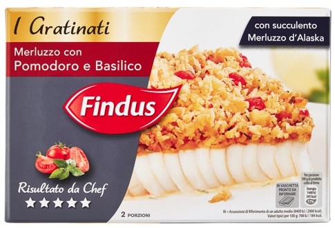 FILETTO DI MERLUZZO POM./BAS.GRAT.FINDUS G380     