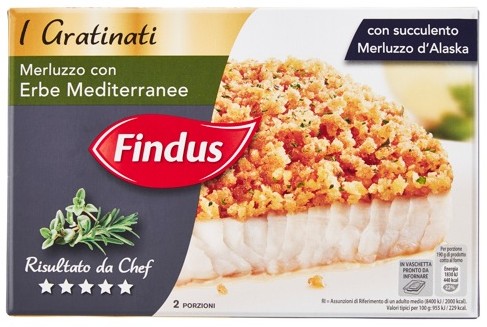 FILETTI MERLUZ/GRATIN.C/ERBE MED.FINDUS G.380     