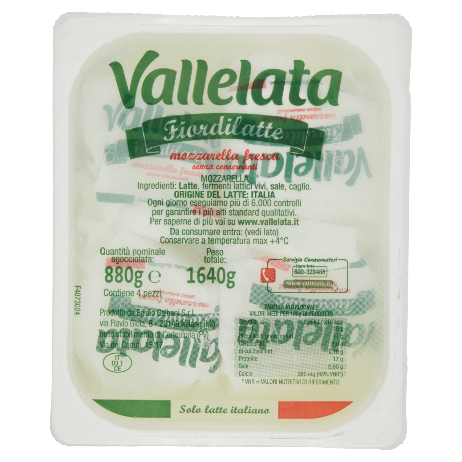 FIORDILATTE VALLELATA GR.880                      