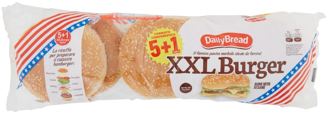 DAILYBREAD MEGABURGER SESAMO 5+1 GR.450           