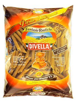 PASTA DIVELLA INTEGRALE PENNE RIG.N.27 GR.500     