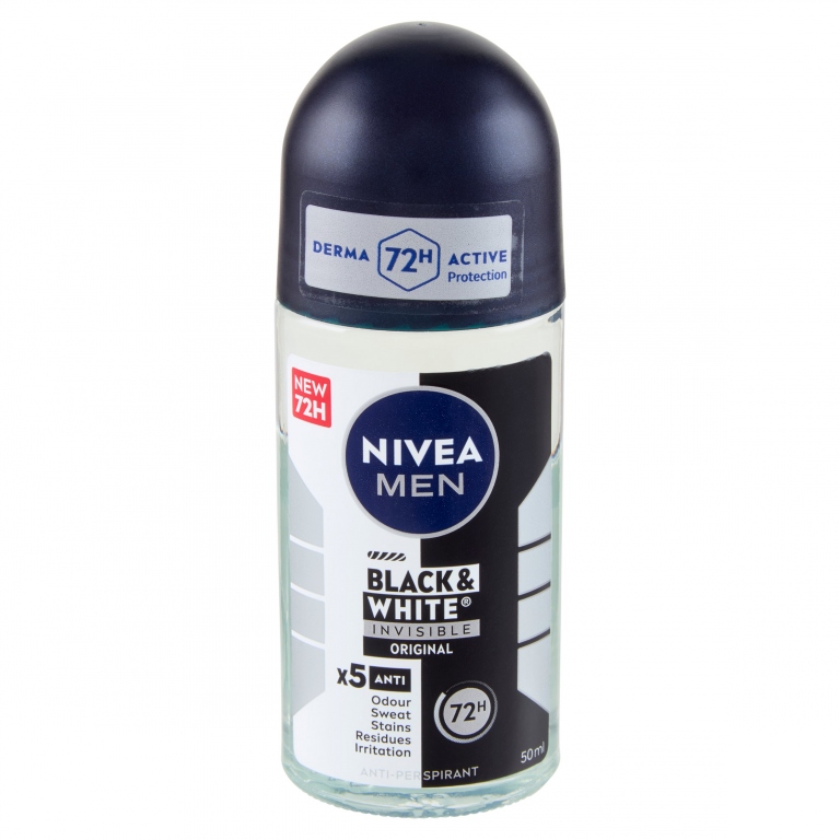 DEO NIVEA FOR MEN ROLL-ON BLACK&WHITE ML.50       