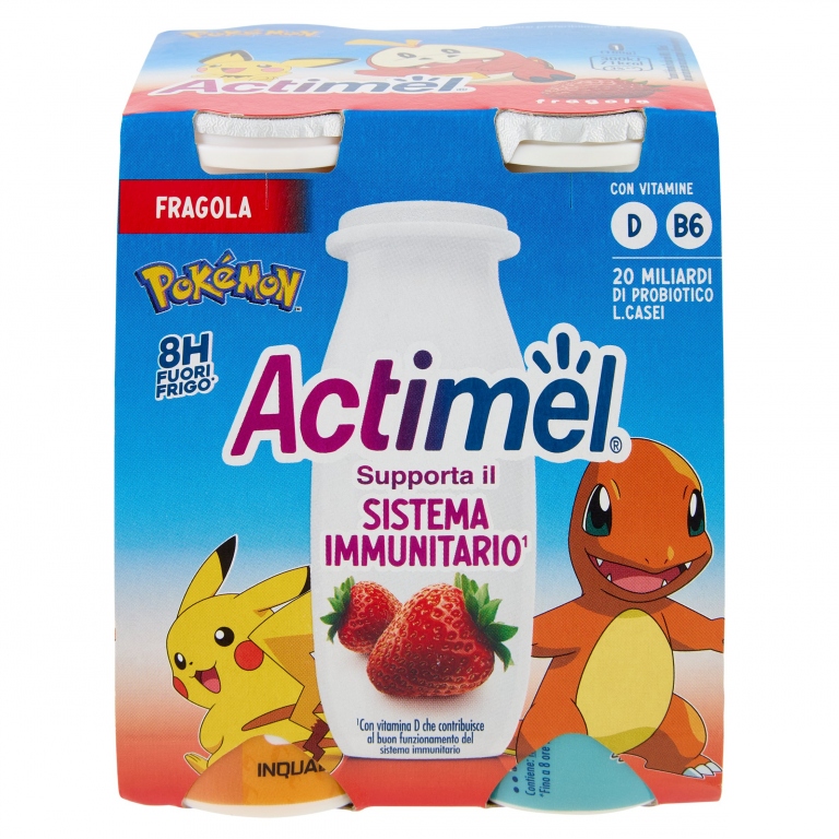 ACTIMEL KIDS BOYS FRAGOLA GR.100X4                