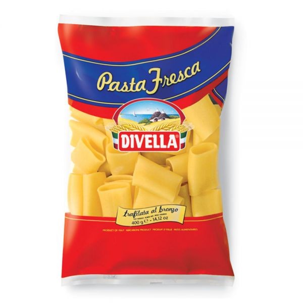 PASTA FRESCA DIVELLA PACCHERI GR.400 TRAF.BRONZO  