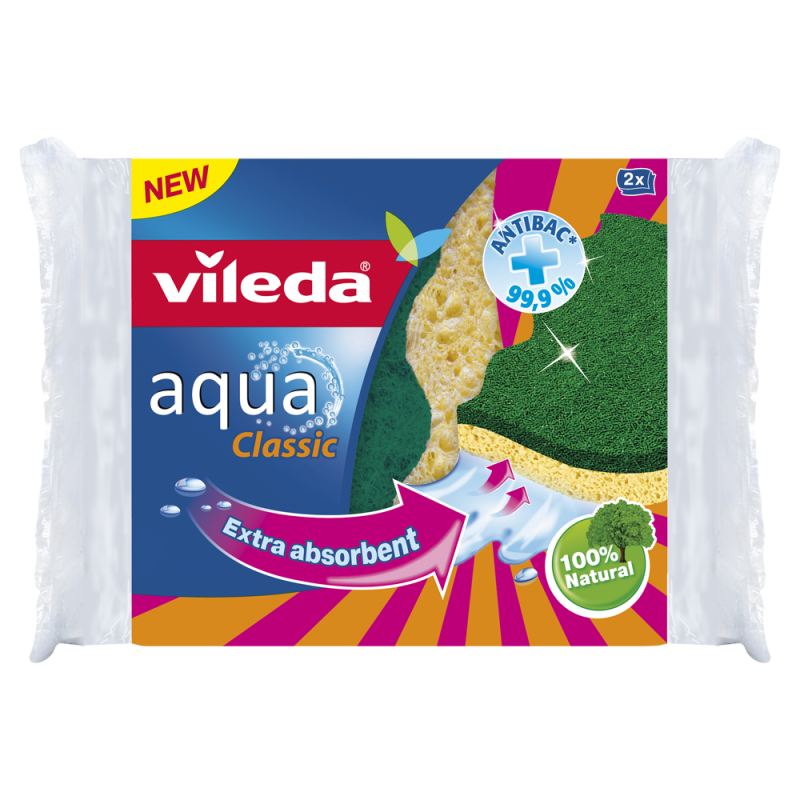 VILEDA SPUGNA ABRASIVO AQUA PZ.2                  