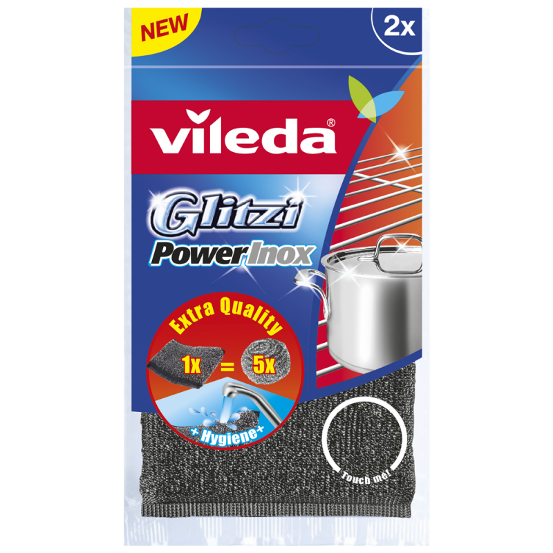 VILEDA SPUGNA GLITZI POWER INOX PZ.2              