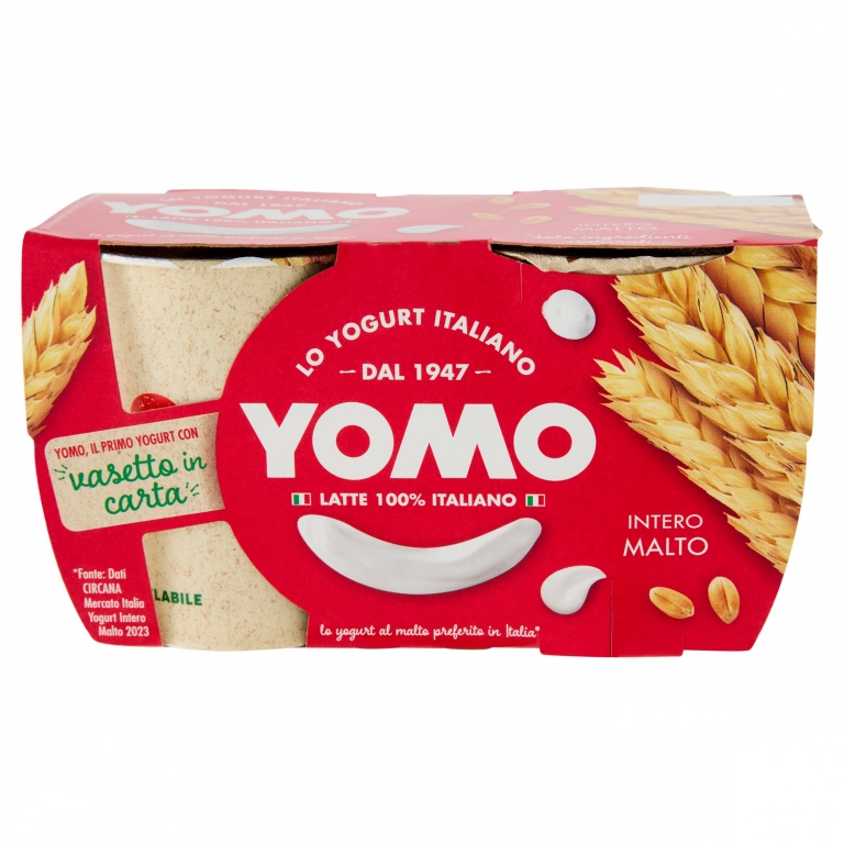 YOGURT YOMO INTERO CON MALTO GR.125X2             