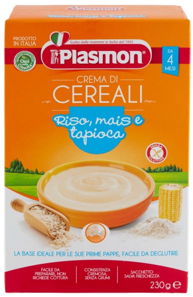 CREMA CEREALI RISO MAIS TAPIOCA PLASMON GR.230    