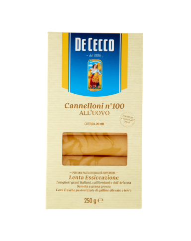 PASTA DE CECCO CANNELLONI UOVO GR250              