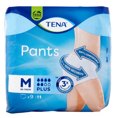 PANN.INCONT.TENA PANTS PLUS MEDIUM PZ.9           