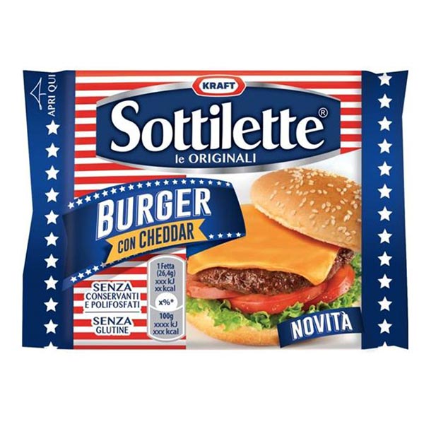 SOTTILETTE BURGER CON CHEDDAR GR.185              