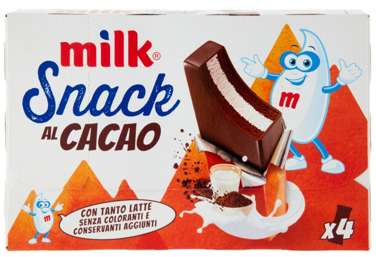 SNACK AL CACAO MILK T4X30GR.                      