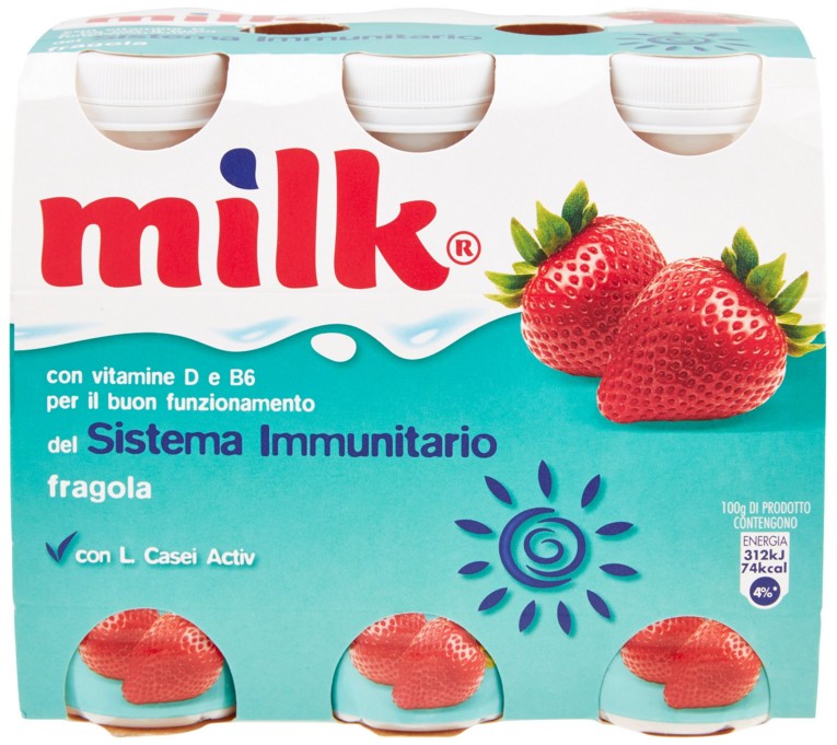 YOGURT MILK RINFORZO FRAGOLA ML.100X6             