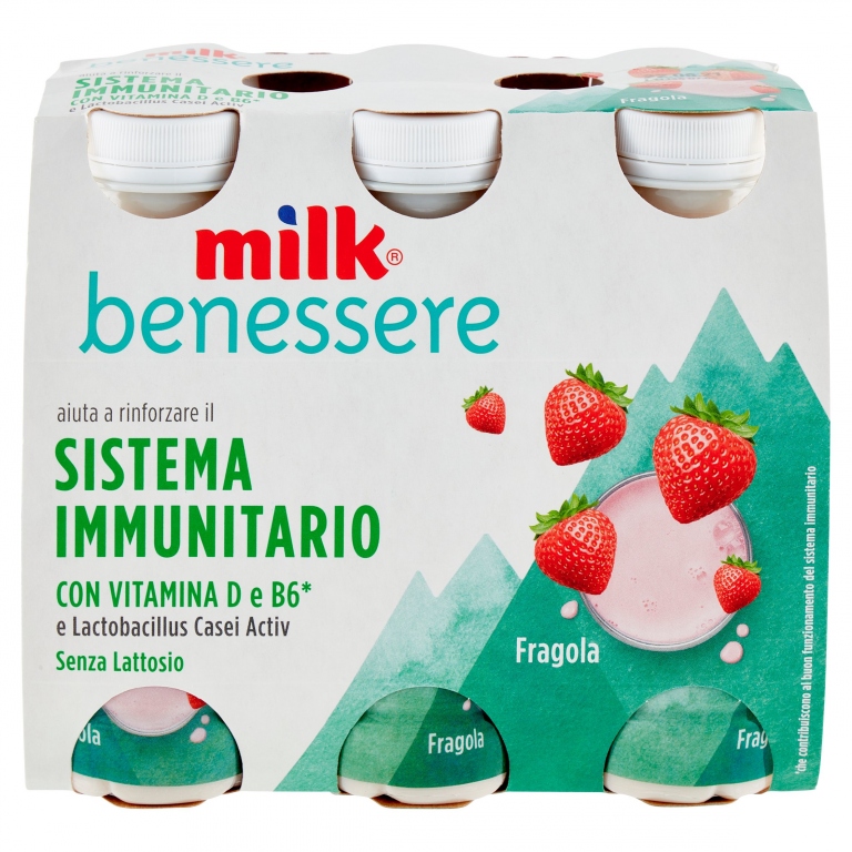 YOGURT MILK RINFORZO FRAGOLA ML.100X6             