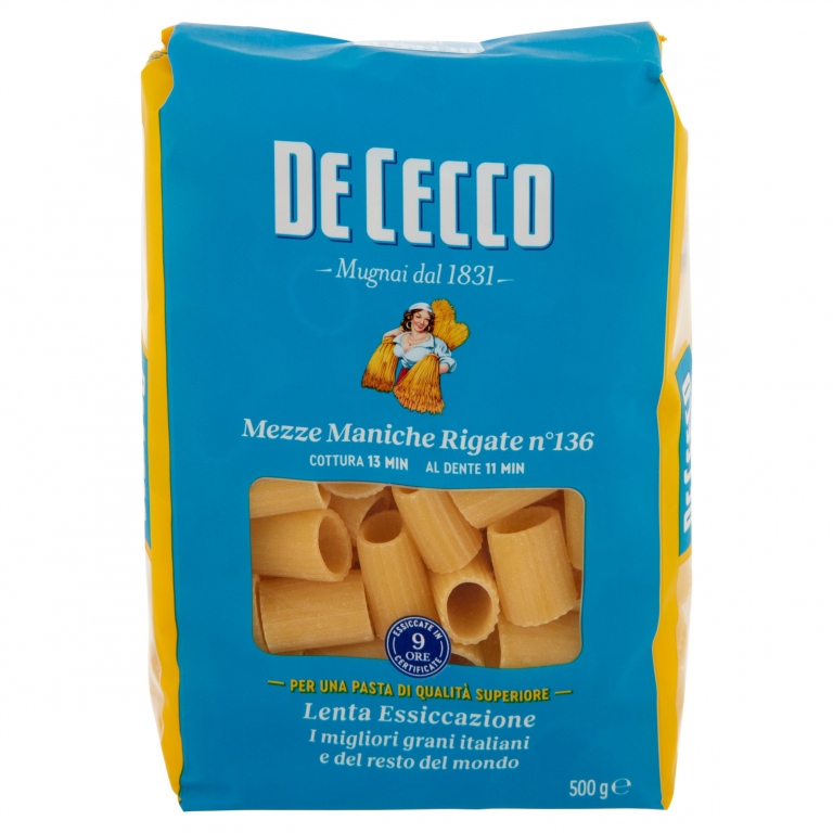 PASTA DE CECCO MEZZE MANICHE RIG.N.136 GR500      