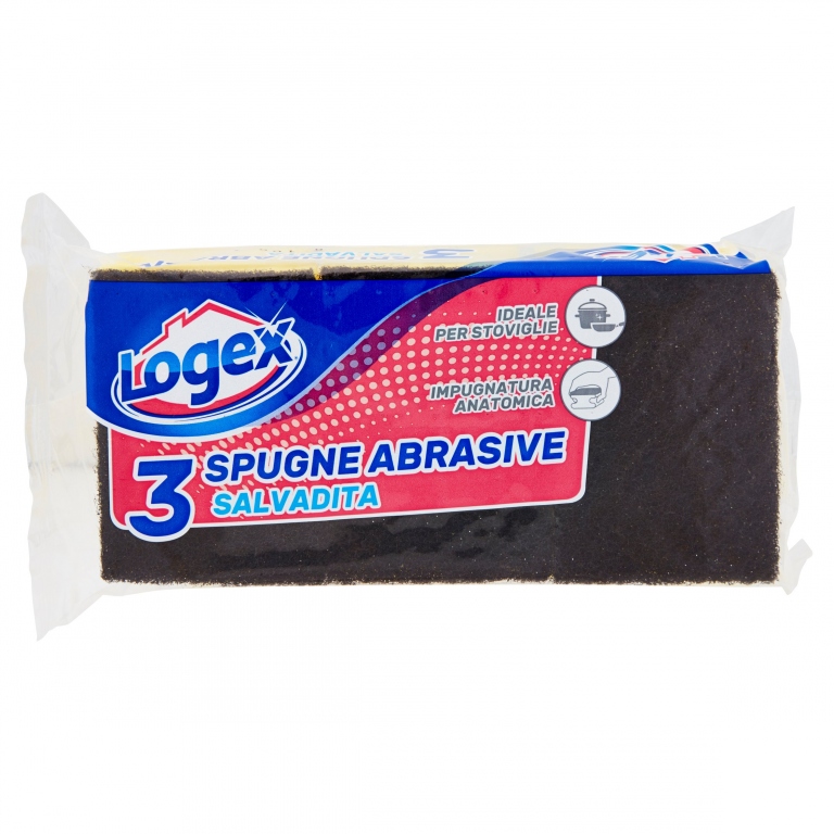 SPUGNA ABRASIVA LOGEX X3 C/IMPUGNATURA            