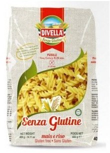 PASTA DIVELLA S/GLUTINE FUSILLI GR.400            