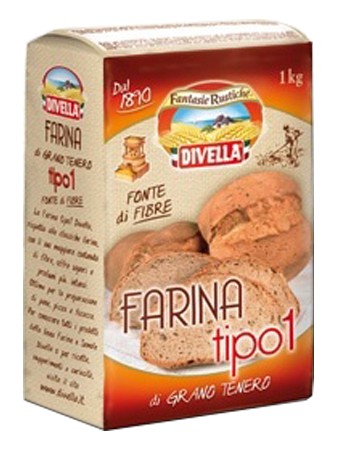 FARINA DIVELLA TIPO 1 G.TENERO FIBRE KG.1         