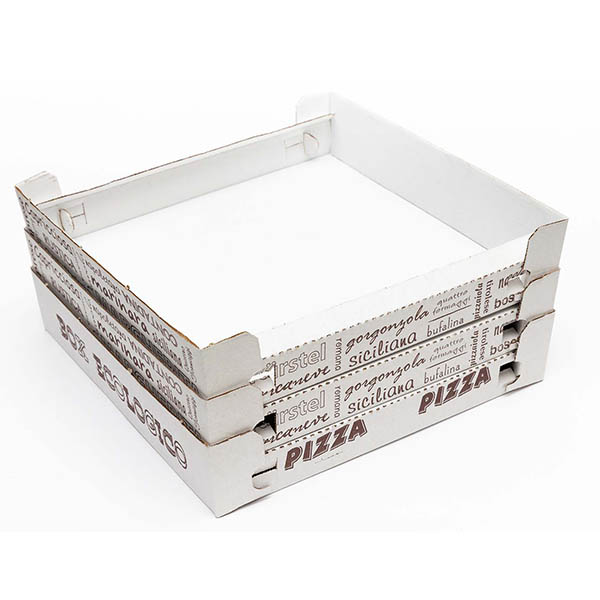 CONTENITORE PIZZA A CASTELLO CUBO 33X33X3,5 PZ.200
