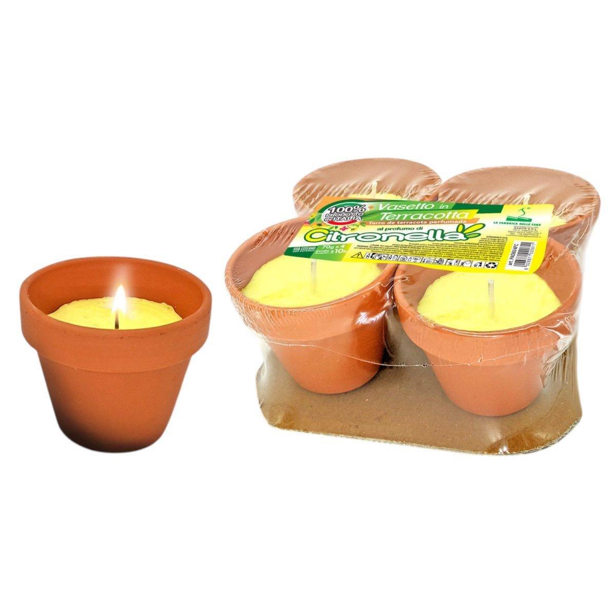 CITRONELLA VASI TERRACOTTA PEZZI 4 D.7,5          