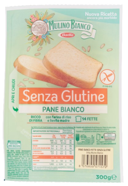 PANE BIANCO SENZA GLUTINE M.BIANCO G.300          