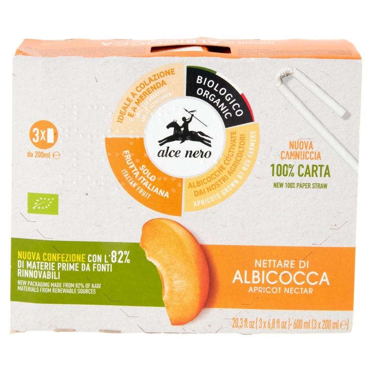 NETTARE DI ALBICOCCA BIO ALCE NERO BK ML200X3     