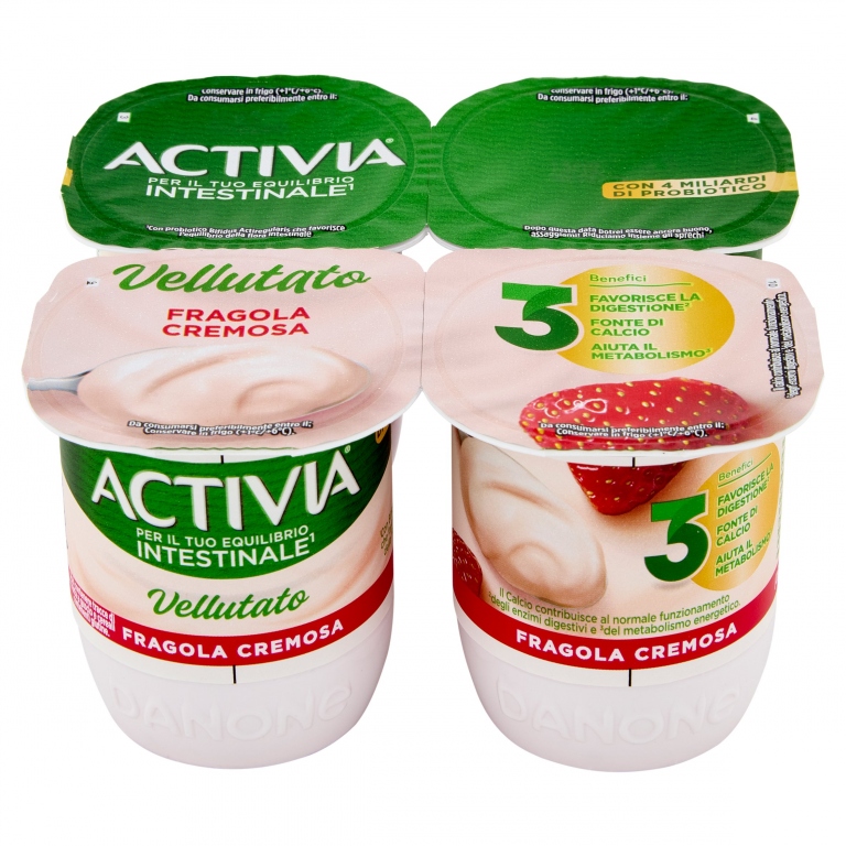 ACTIVIA FRAGOLA VELLUTATO GR.125X4                