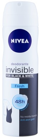 DEO NIVEA SPRAY INVISIBLE FRESH BLACK&WHITE ML.150